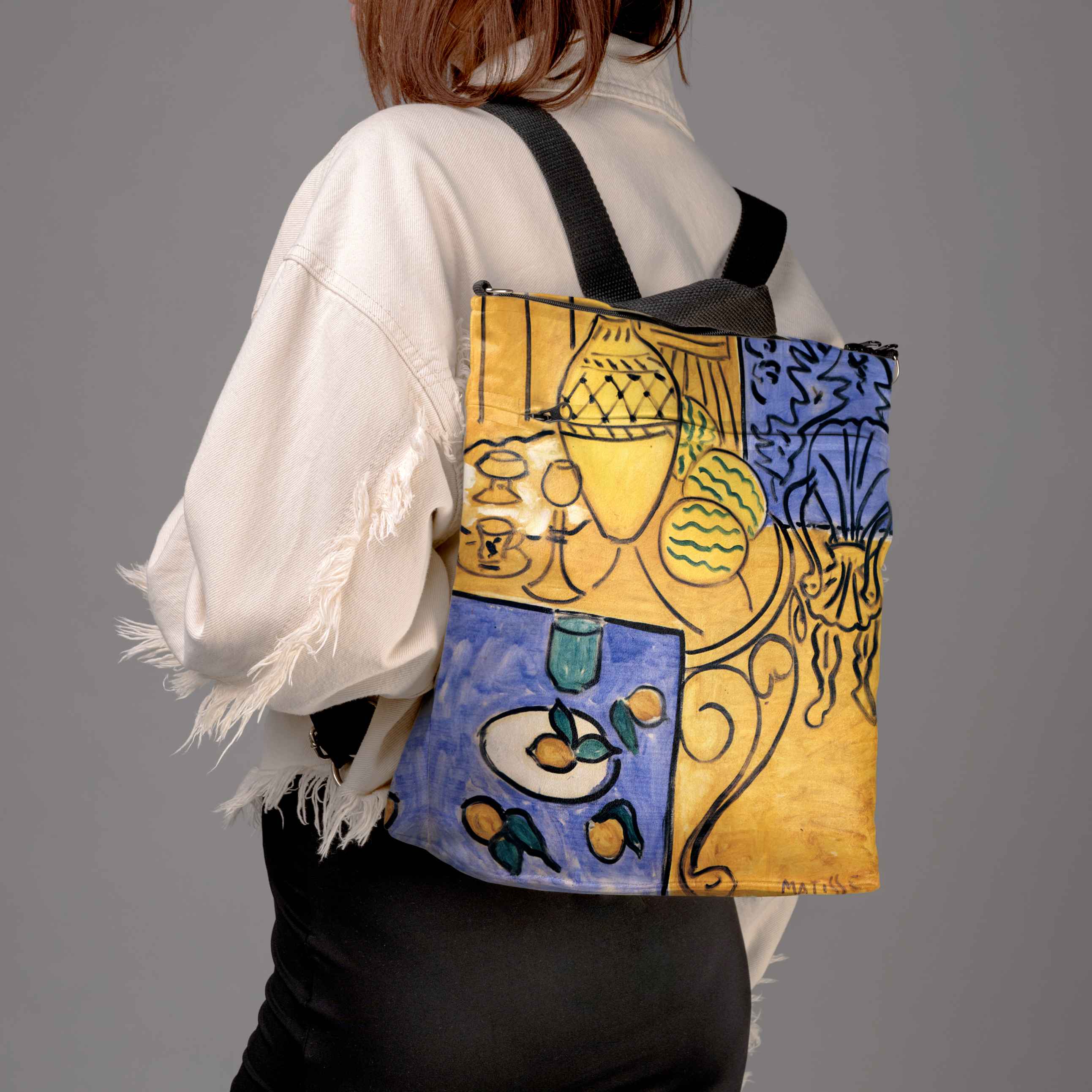 Rucksack Nr. 3 Henri Matisse „Interior, Yellow & Blue