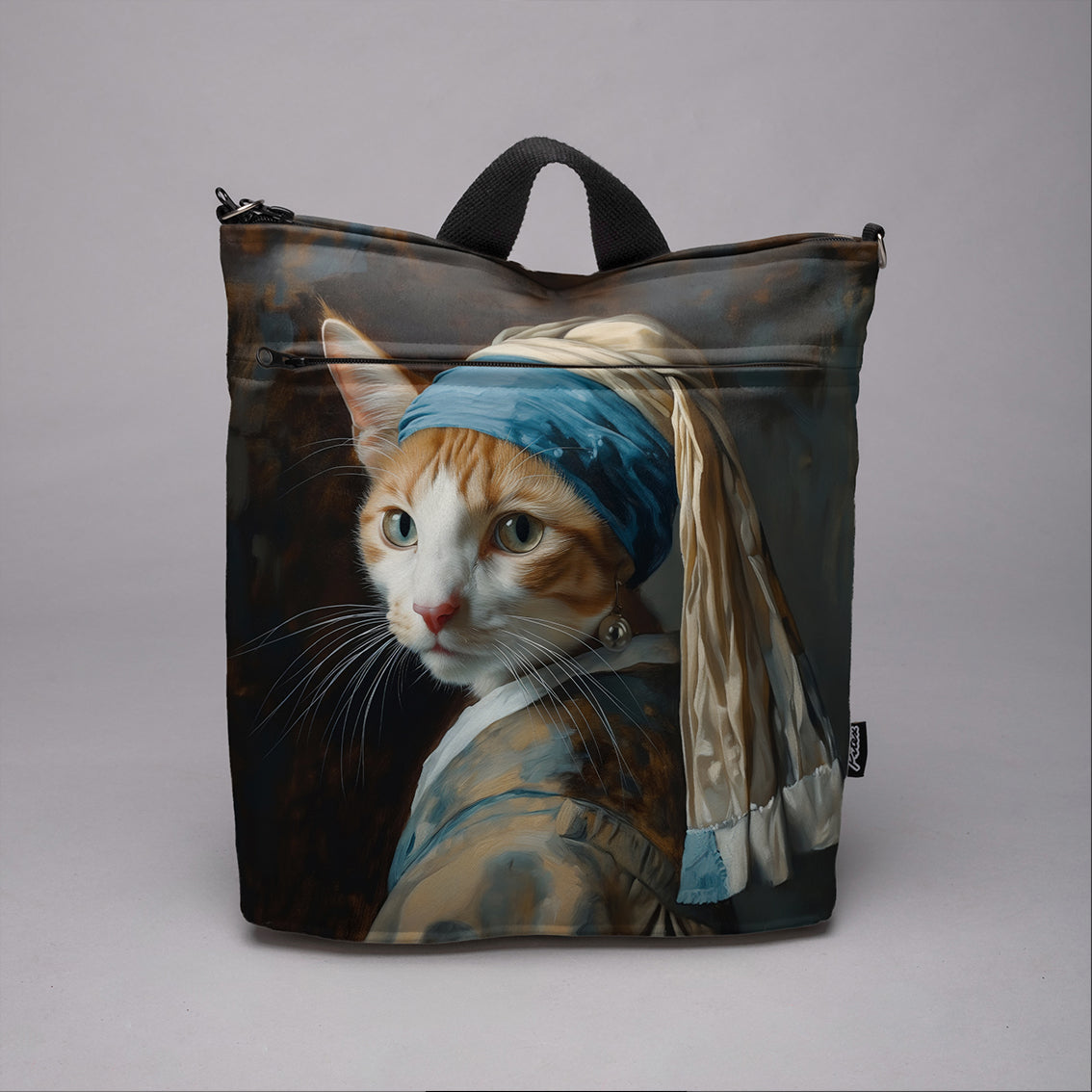 Rucksack Nr. 3 Imagine „Katze mit Perlenohrring“