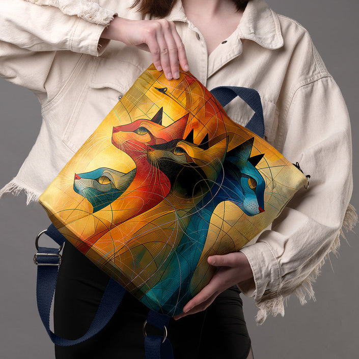 Rucksack Nr. 3 Imagine „Kunst Katze“