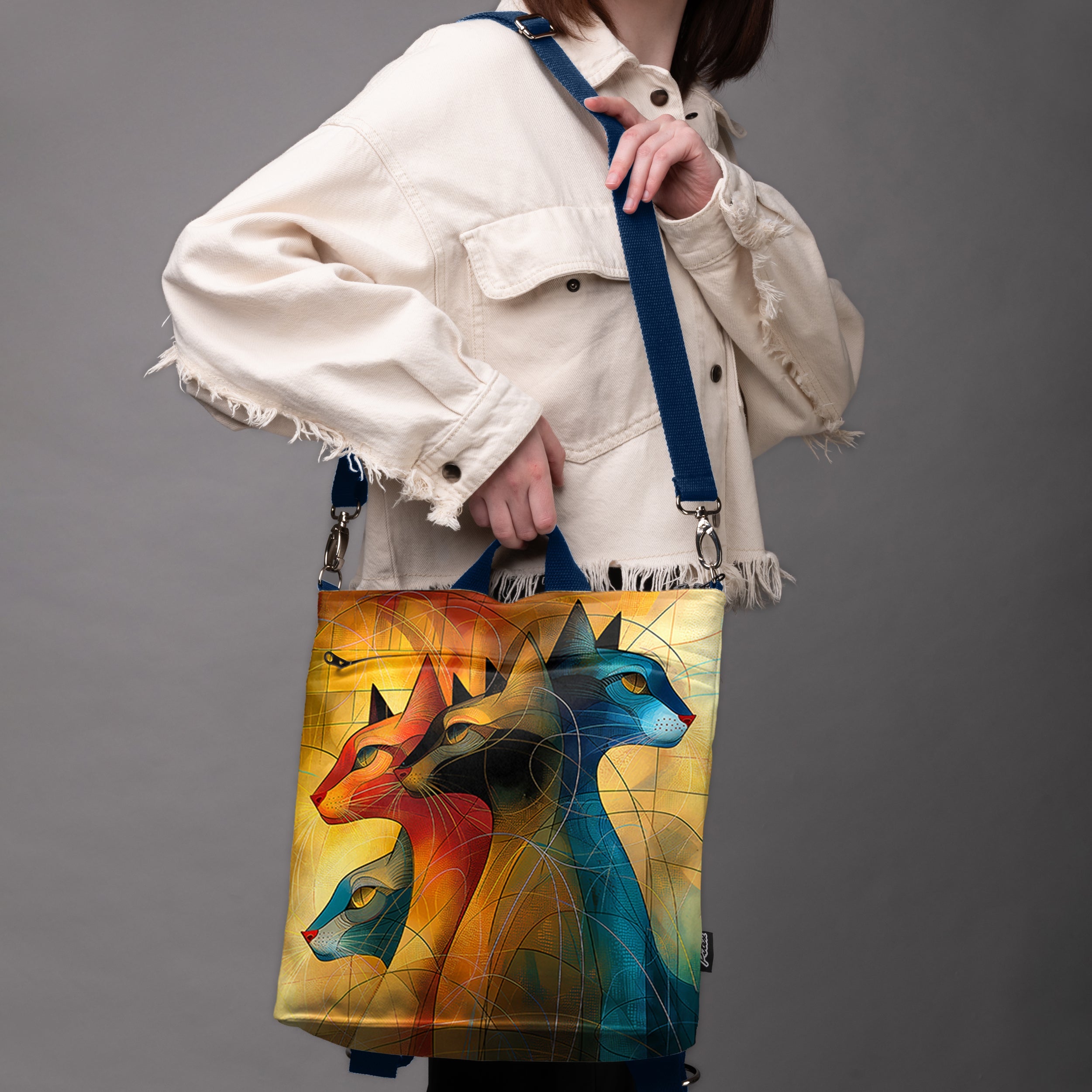 Rucksack Nr. 3 Imagine „Kunst Katze“