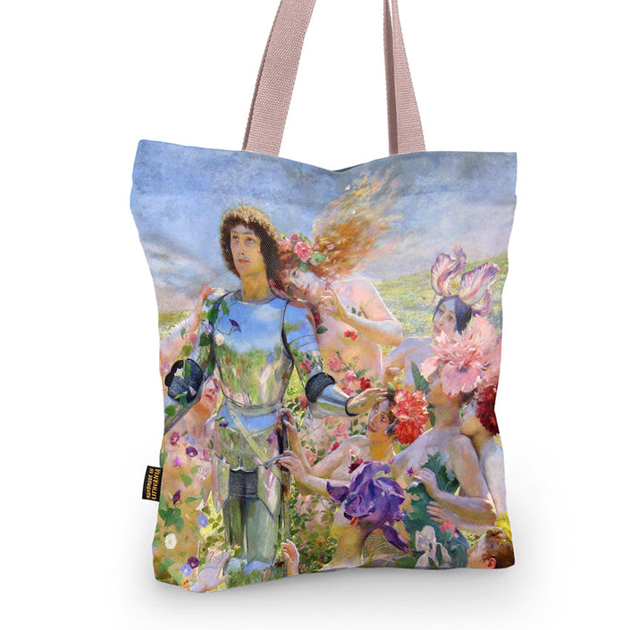 Einkaufstasche Georges Rochegrosse „Der Blumenritter“