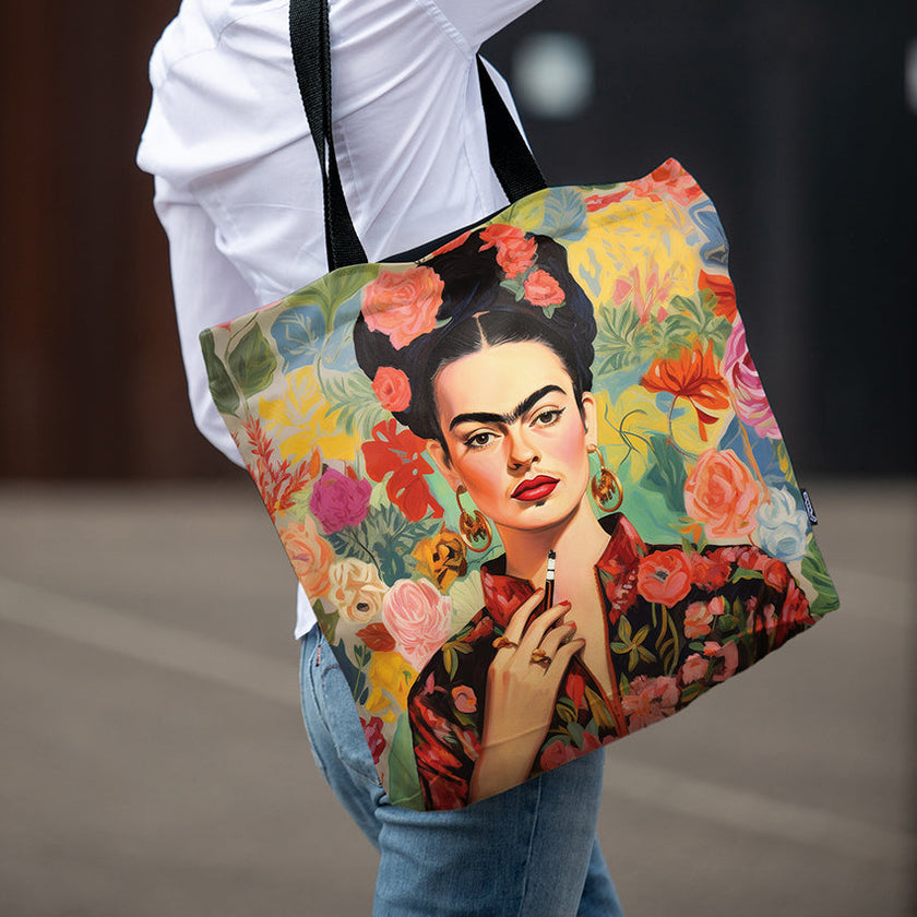 Einkaufstasche Imagine „Frida in Blumen“