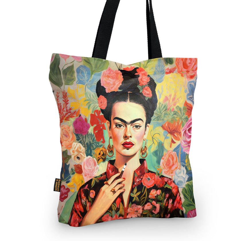 Einkaufstasche Imagine „Frida in Blumen“