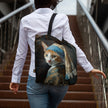 Einkaufstasche Imagine „Katze mit Perlenohrring“