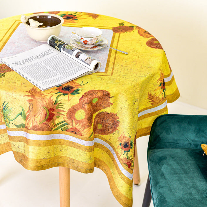 Tischdecke aus recyceltem Stoff Vincent van Gogh „Sonnenblumen“
