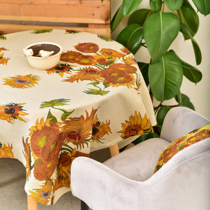 Tischdecke aus recyceltem Stoff Vincent van Gogh „Sonnenblumen-Muster“