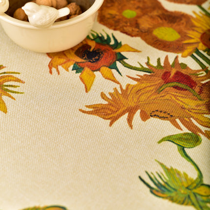 Tischdecke aus recyceltem Stoff Vincent van Gogh „Sonnenblumen-Muster“