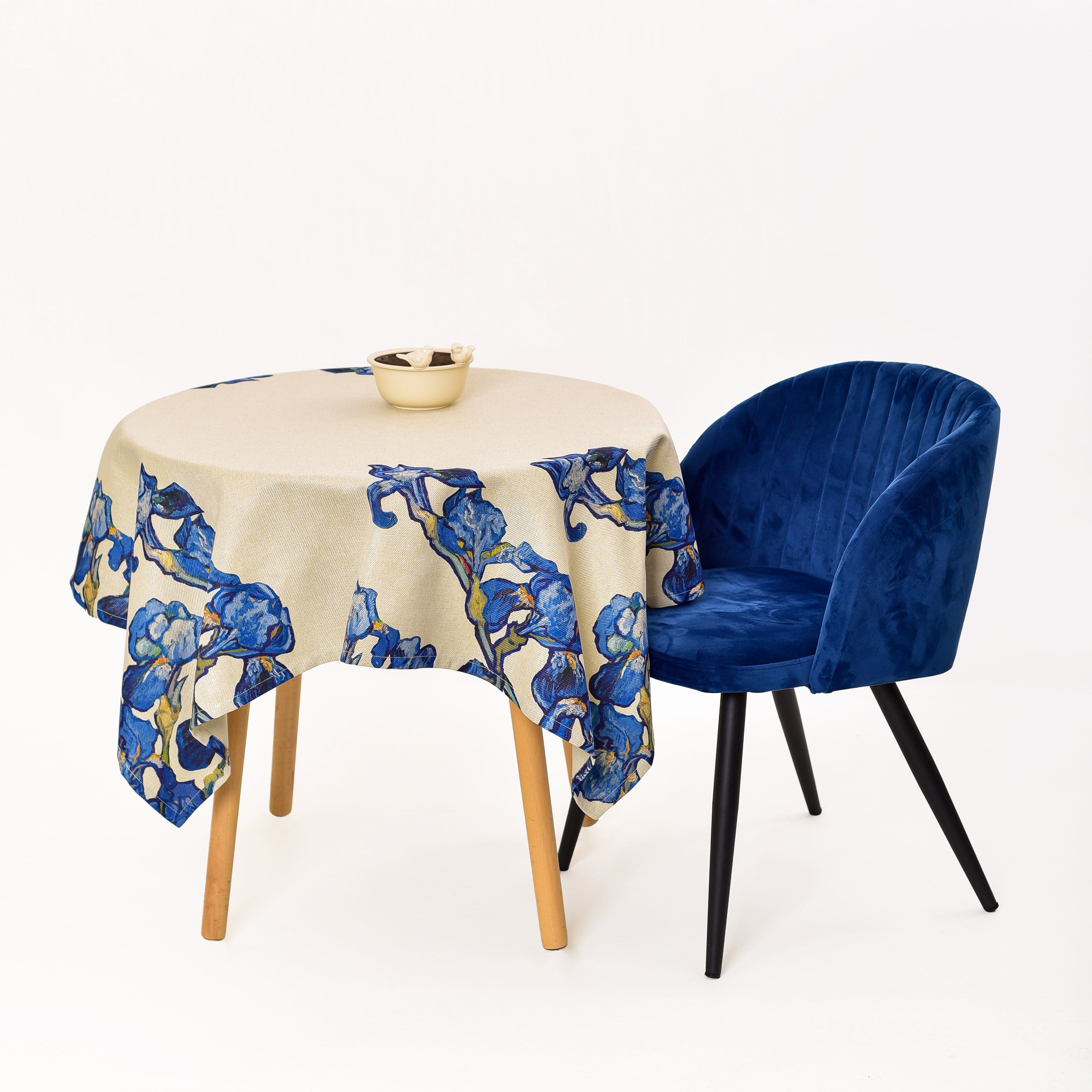 Tischdecke aus recyceltem Stoff Vincent van Gogh „Iris-Muster“ 
