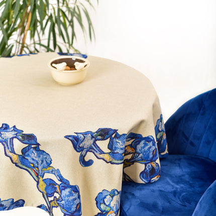 Tischdecke aus recyceltem Stoff Vincent van Gogh „Iris-Muster“ 
