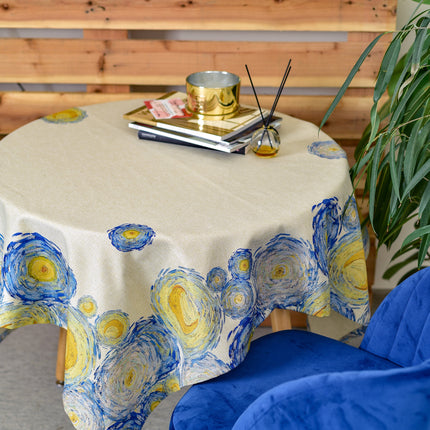 Tischdecke aus recyceltem Stoff Vincent van Gogh „Sternennacht“ 