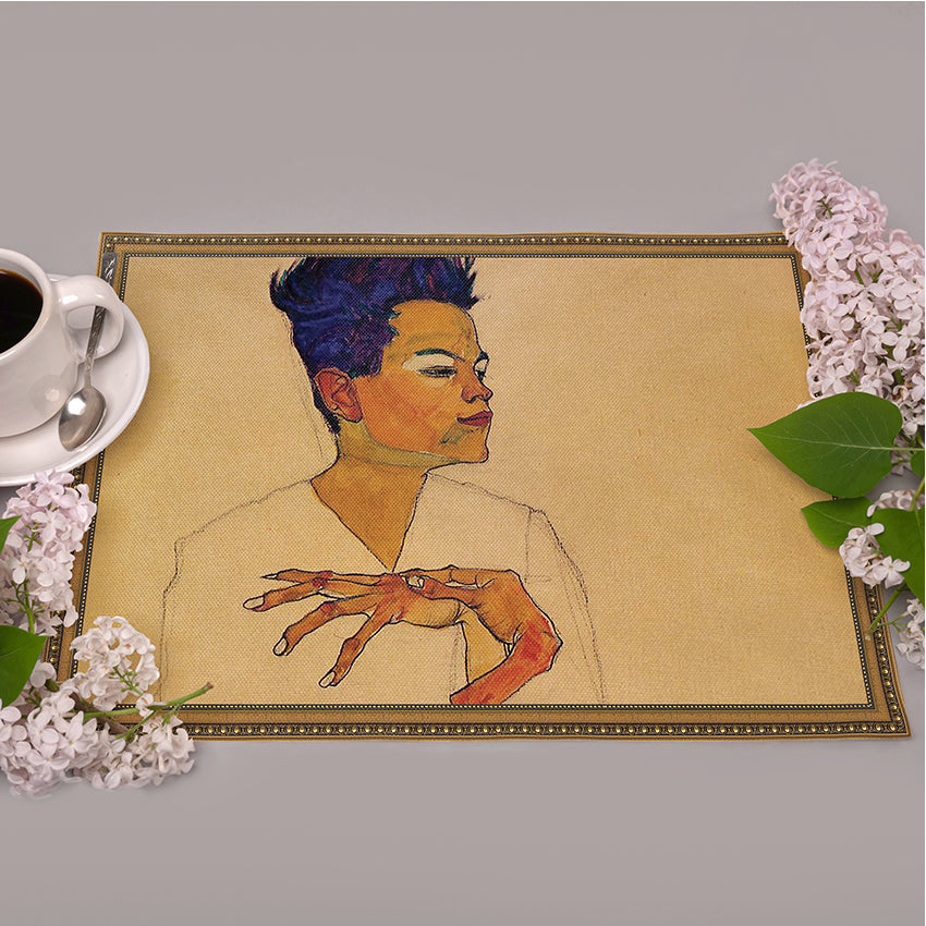 Längliche Tischsets „Egon Schiele
