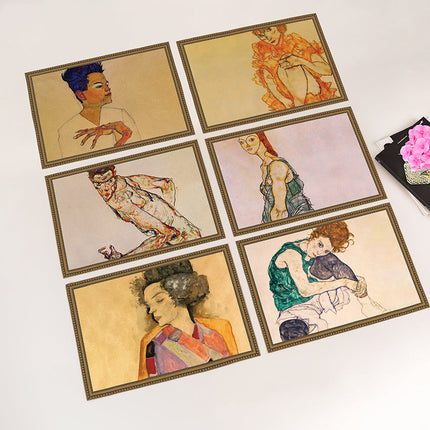 Längliche Tischsets „Egon Schiele
