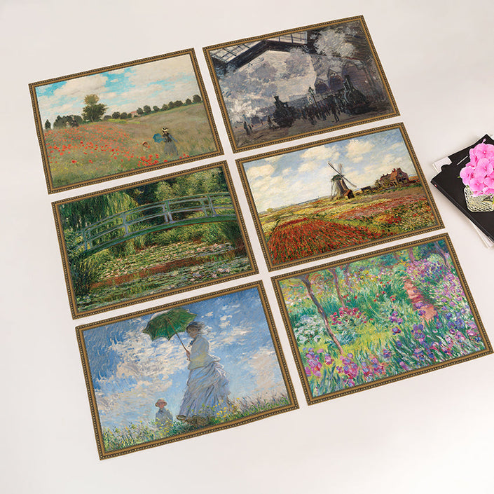 Längliche Tischsets „Claude Monet“ (6 Stück)
