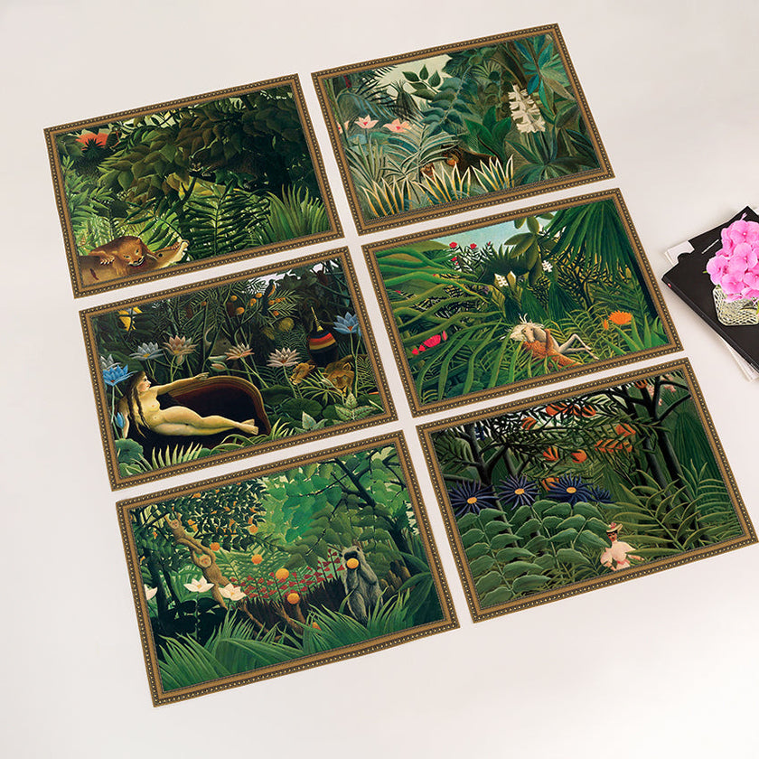 Längliche Tischsets „Henri Rousseau“ (6 Stück)