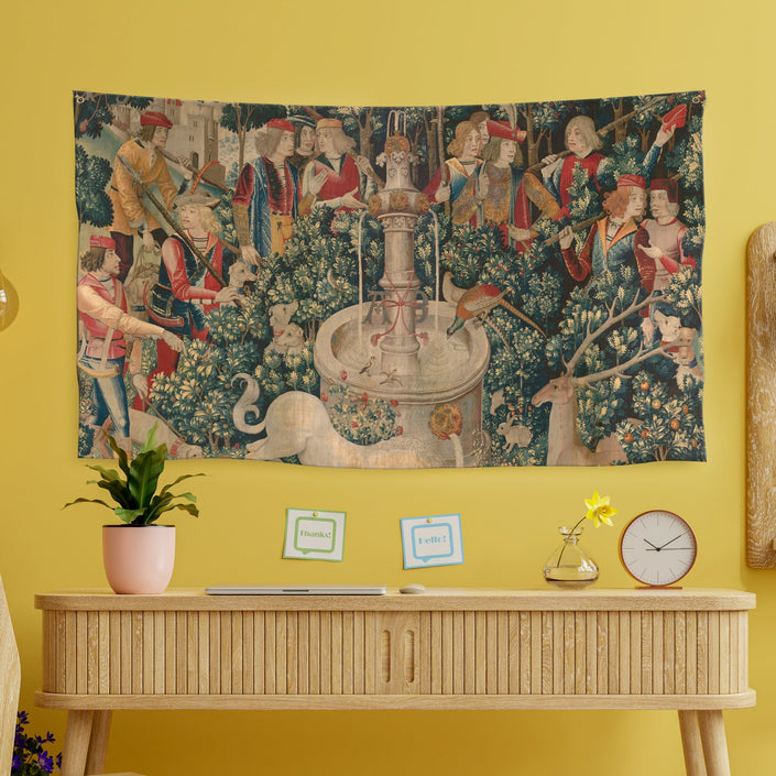 Wandbehang „Mittelalterliches Einhorn“