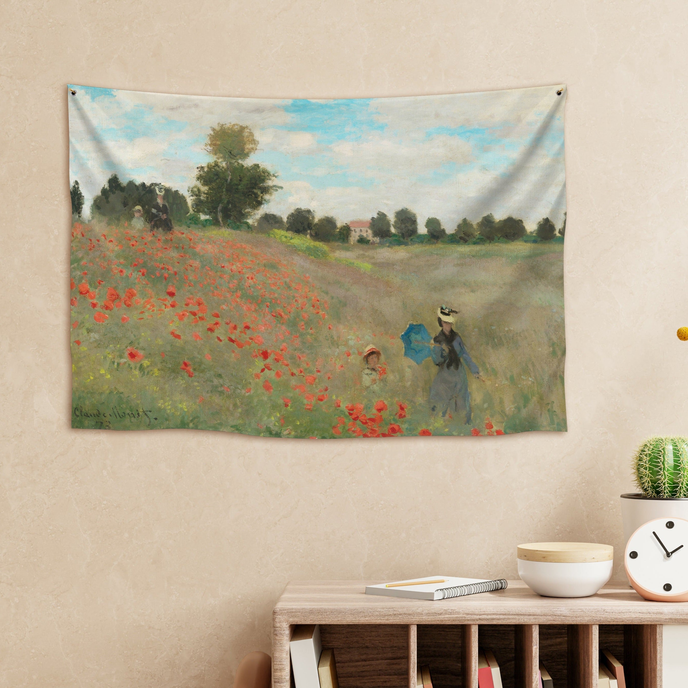 Wandbehang Claude Monet „Mohnfeld“