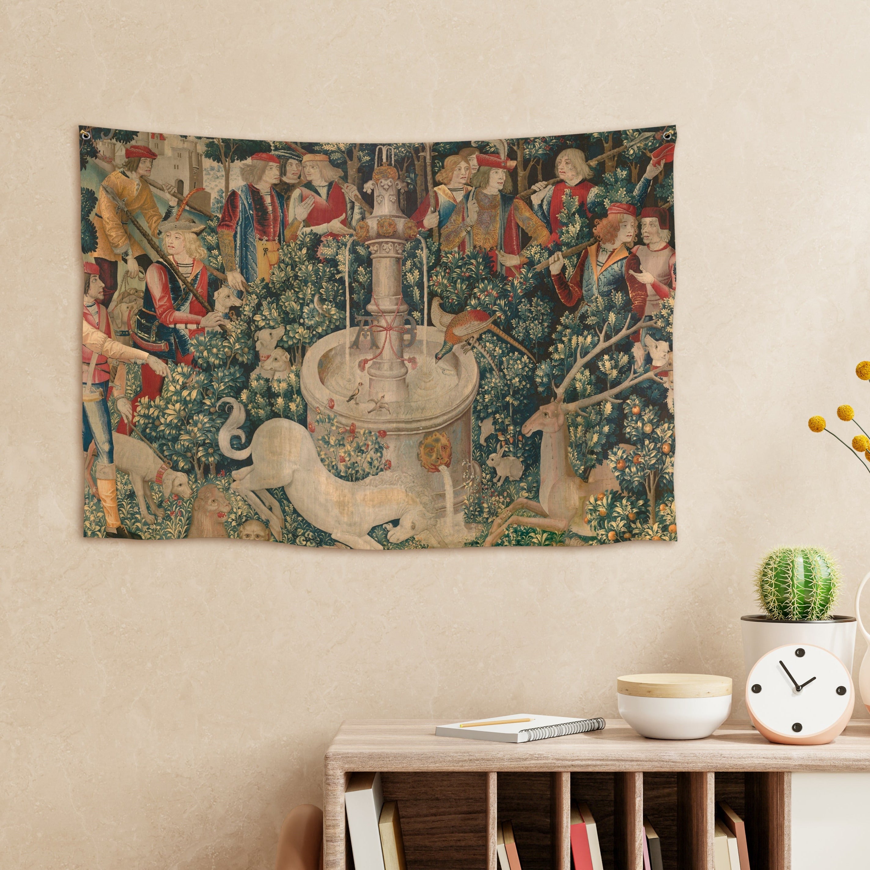 Wandbehang „Mittelalterliches Einhorn“