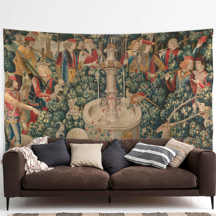 Wandbehang „Mittelalterliches Einhorn“