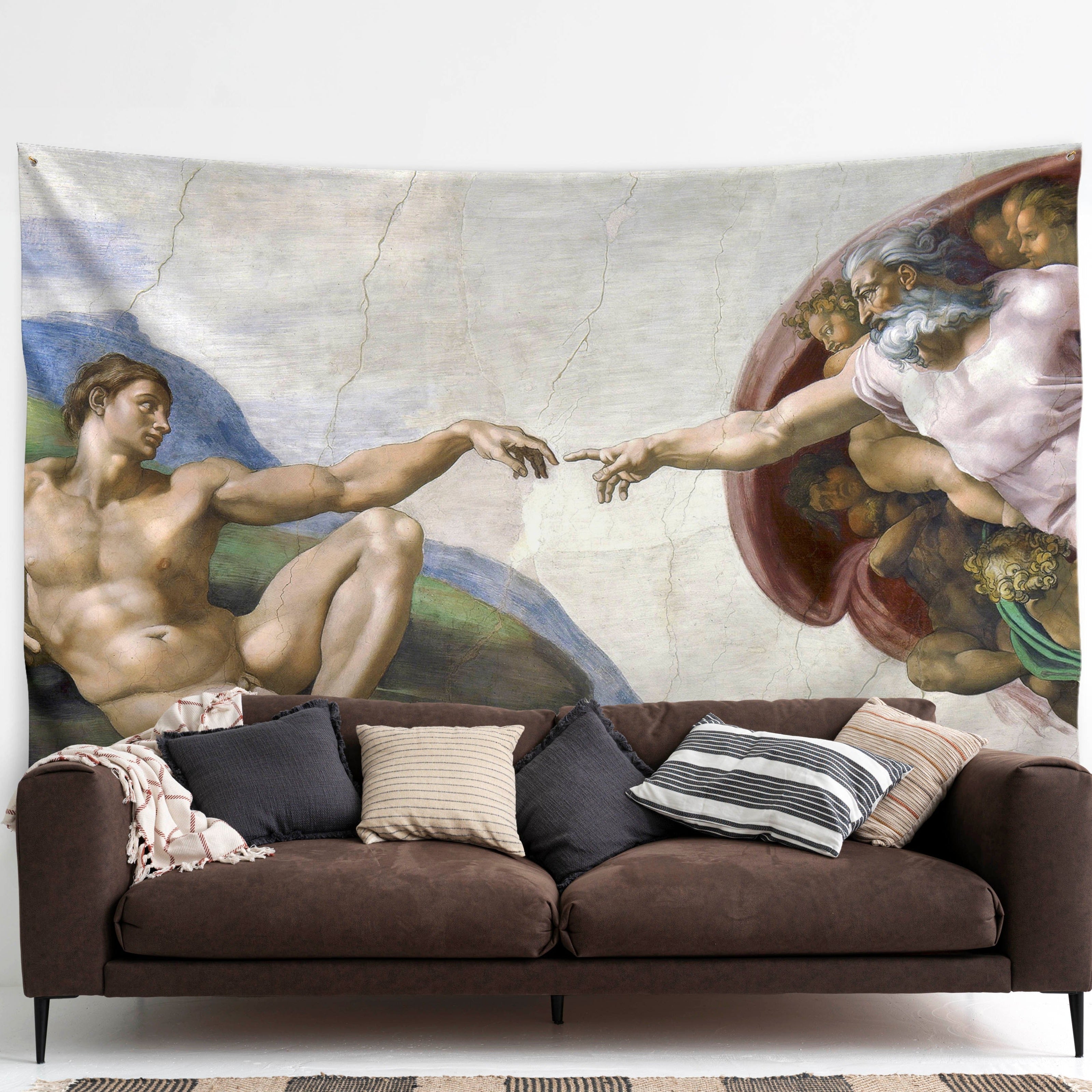 Wandbehang Michelangelo „Die Erschaffung Adams“