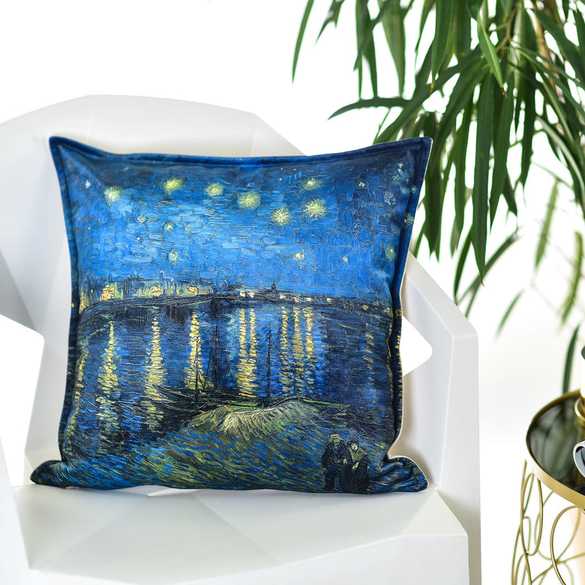 Zierkissen Vincent van Gogh „Sternennacht über der Rhône“