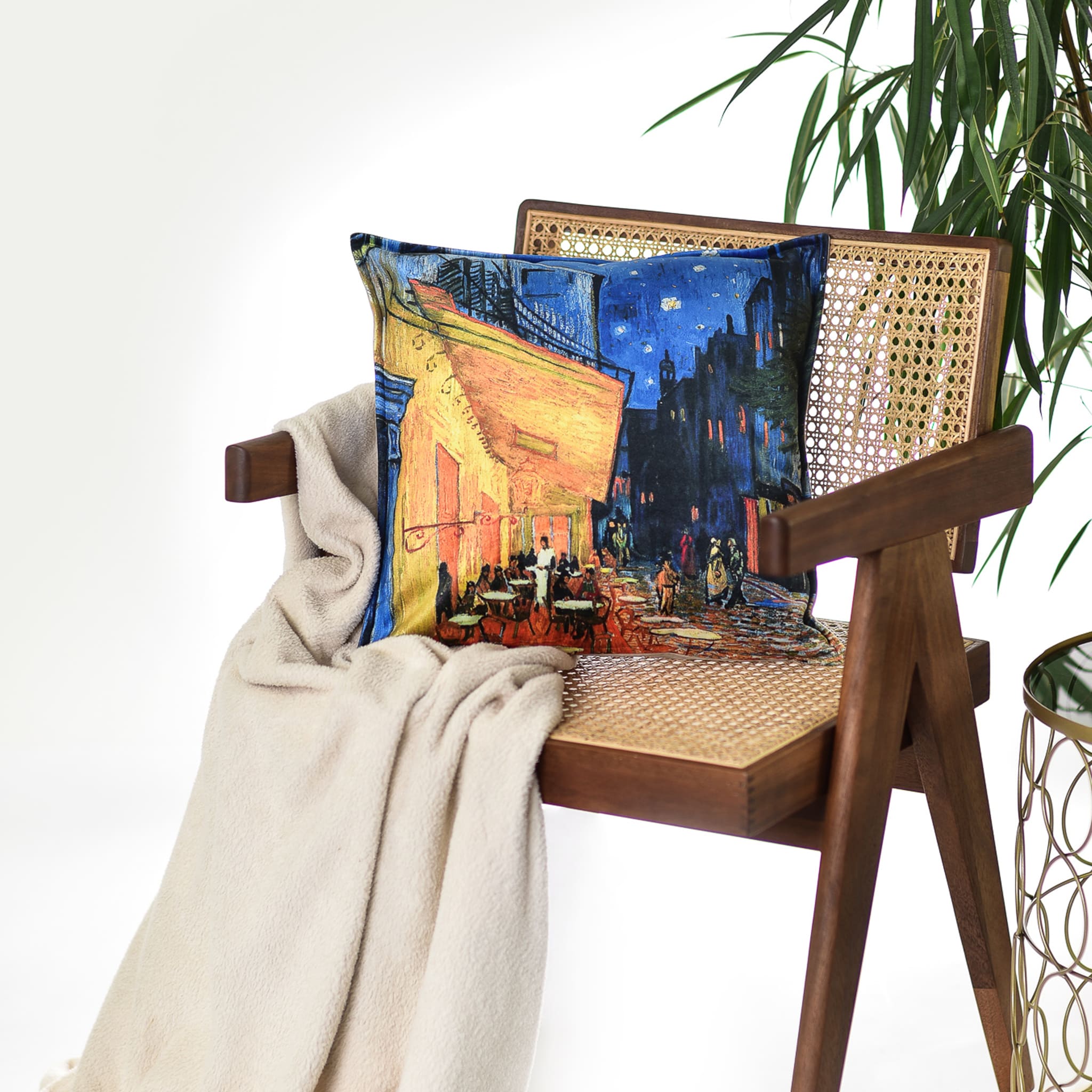 Zierkissen Vincent van Gogh „Caféterrasse bei Nacht“