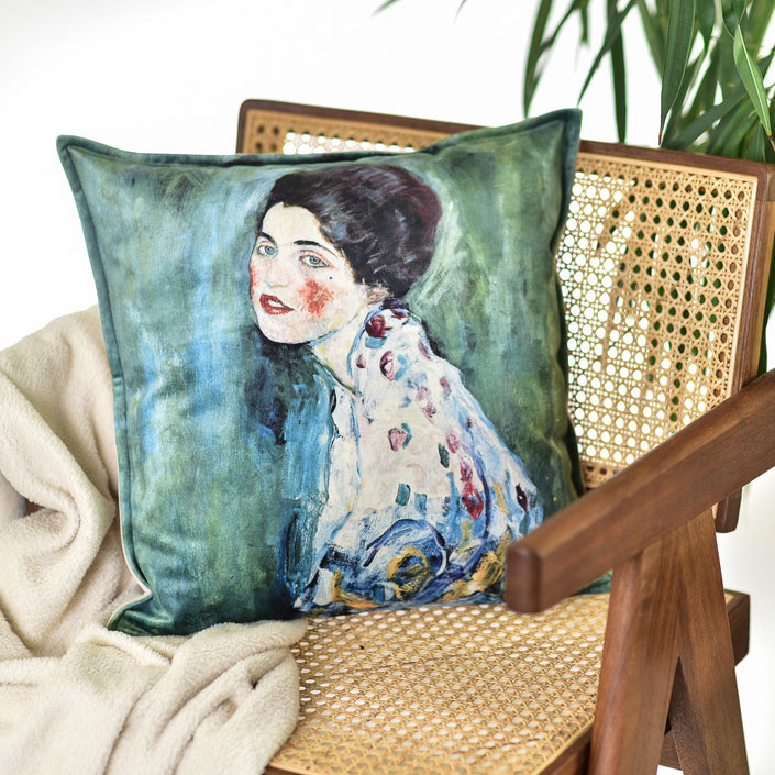 Zierkissen Gustav Klimt „Porträt einer Dame“