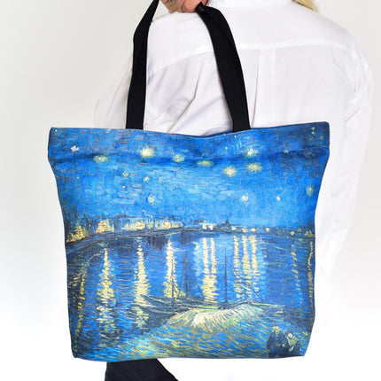 Einkaufstasche Vincent van Gogh „Sternennacht über der Rhone“